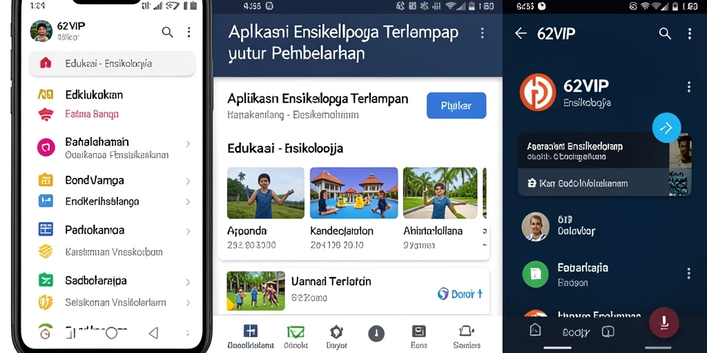 Tampilan antarmuka aplikasi Ensiklopedia yang interaktif dan menarik.
