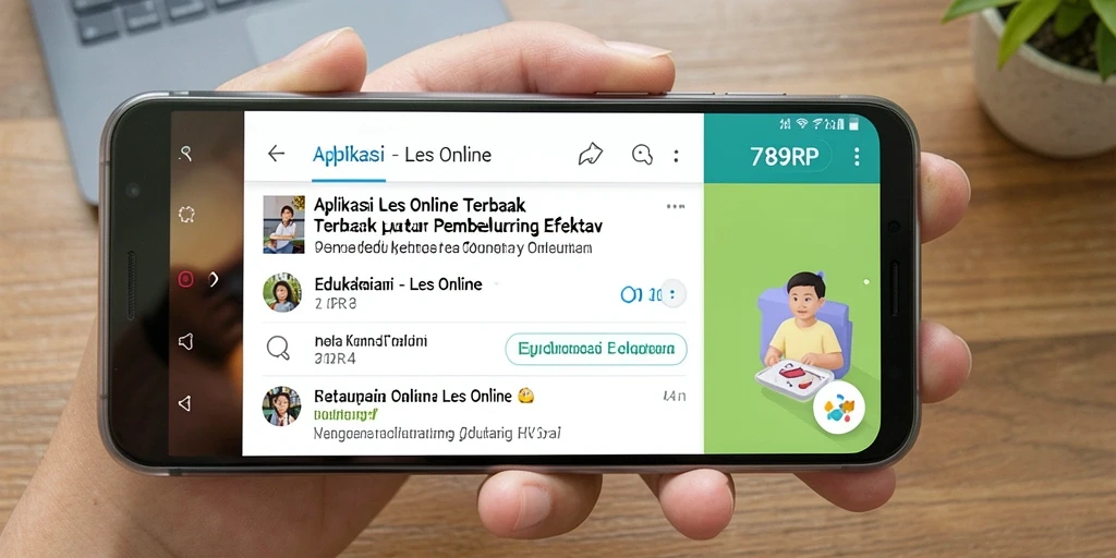 Tampilan antarmuka <strong>789RP</strong> yang interaktif untuk Les Online.