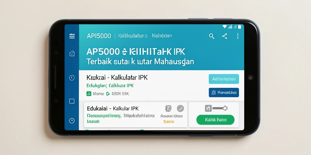 Screenshot antarmuka pengguna API5000 yang menampilkan fungsi Kalkulator IPK.