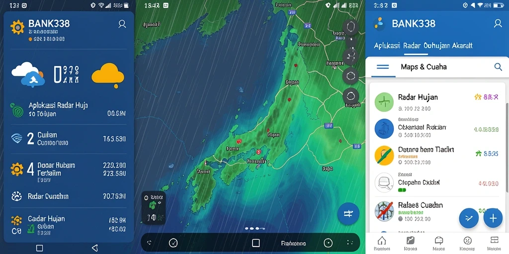 Antarmuka BANK338 yang menampilkan data Radar Hujan dengan jelas.