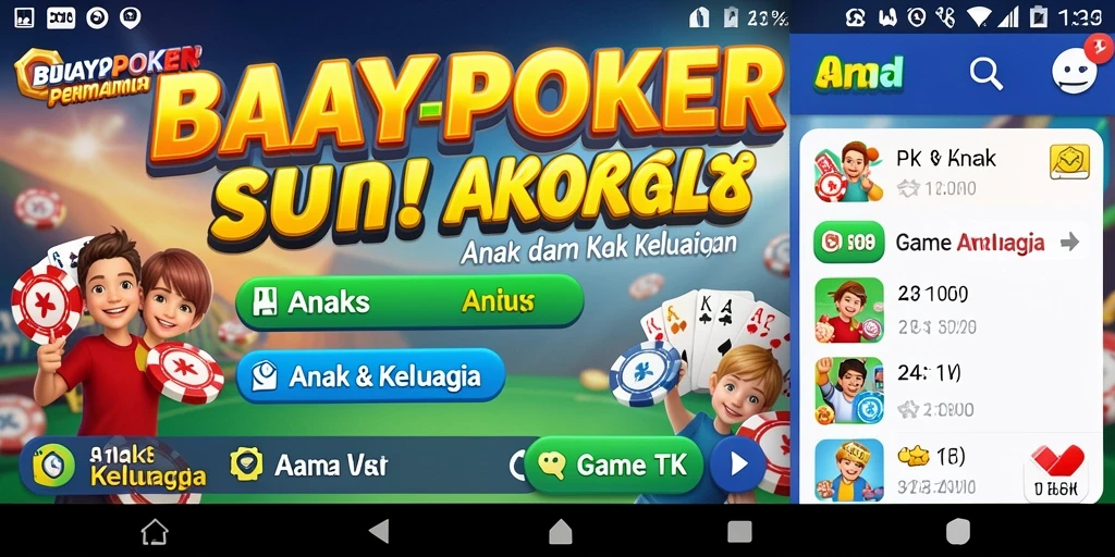 Tampilan ceria dan interaktif dari BUAYAPOKER untuk anak-anak.