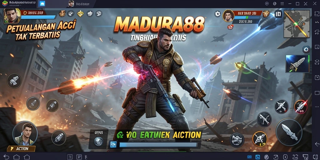 Tampilan antarmuka MADURA88 yang modern dan dinamis.