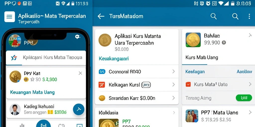 Antarmuka aplikasi PP7 menampilkan detail kurs mata uang secara jelas.
