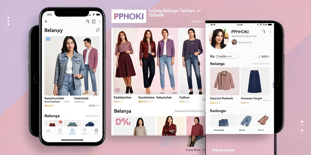 Antarmuka PPHOKI yang stylish dan mudah digunakan untuk belanja fashion.