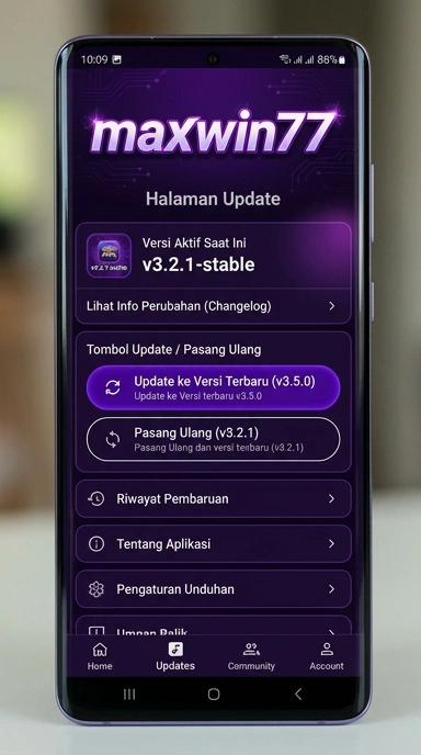 Riwayat Versi Aplikasi maxwin77 untuk Pengguna Android
